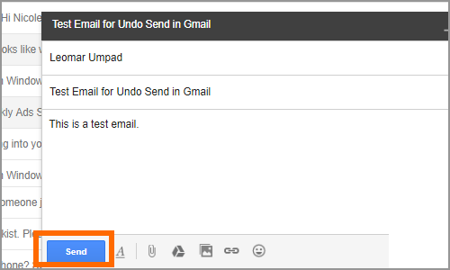 where is the send button in gmail for mac